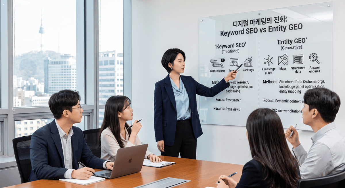 GEO 마케팅 개념 및 SEO와의 차이점, 2026년 3가지 변화 - 피앤에이컴퍼니 인사이트